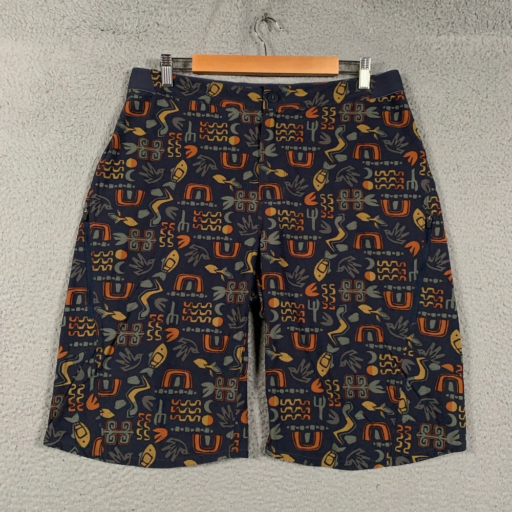 Patagonia Hydropeak Boardshorts Mens Size 36 Multi Tribal Print Surf Swim Shorts